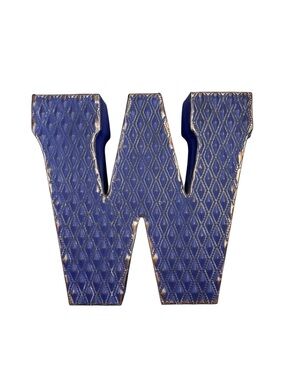 Letter W Wall Decor Purple